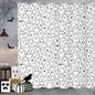 Halloween Shower Curtain, Black and White Funny Ghosts Icons Spooky Cute Halloween Bathroom Curtain Waterproof Fabric Machine Washable with Hooks, 72" Wx72 L