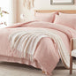 Zzlpp Queen Comforter Set 7 Piece, Beige Bed in a Bag Queen Bedding Sets