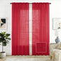 SpaceDresser Sheer Voile Curtains for Living Room 84 Inch Long 2 Panels