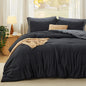 Bedsure Queen Comforter Set Prewashed Soft Bedding Set 3Pcs Beige 90"x90"