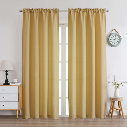Chyhomenyc 2 Panels White Kitchen Curtains 36 Inch Length Tier Curtain