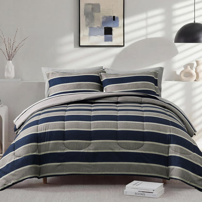 Monbix Full Size Comforter Sets - 7 Pieces Bed in a Bag Full Bedding Set