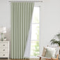 Vision Home Natural Pinch Pleated Full Blackout Curtains Linen Blended Room Darkening Window Curtains 95 inch for Living Room Bedroom Thermal Insulated Pinch Pleat Drapes with Hooks 2 Panel 40"Wx95"L