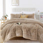 Smoofy Fluffy Queen Comforter Set, Faux Fur Pink Comforter Set 3 Pcs