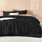 Litanika King Size Comforter Set, 3 Pieces Beige Tufted Boho Bedding Set