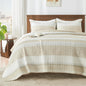 Andency Queen Quilt Bedding Set Sage Green, 3 Pieces Striped Bedspreads