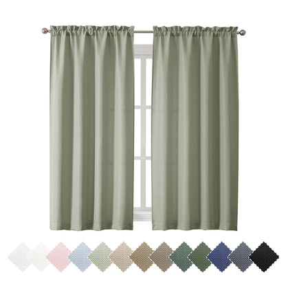 Chyhomenyc 2 Panels White Kitchen Curtains 36 Inch Length Tier Curtain