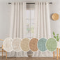 MIULEE Natural White Linen Curtains 52x84 Inch Long for Bedroom Living Room
