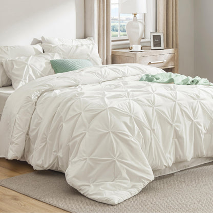 Bedsure 7-Piece King Size Comforter Set & Sheets, Grey King Bedding