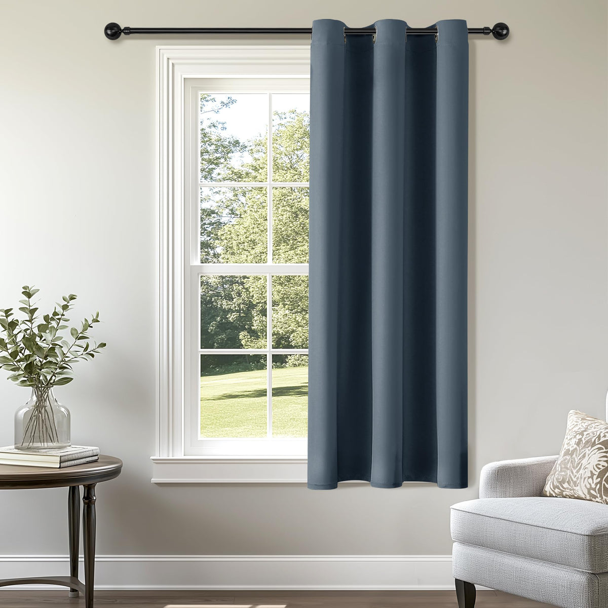 ChrisDowa Blackout Curtains Door Curtain for Doorway Privacy Closet Drapes