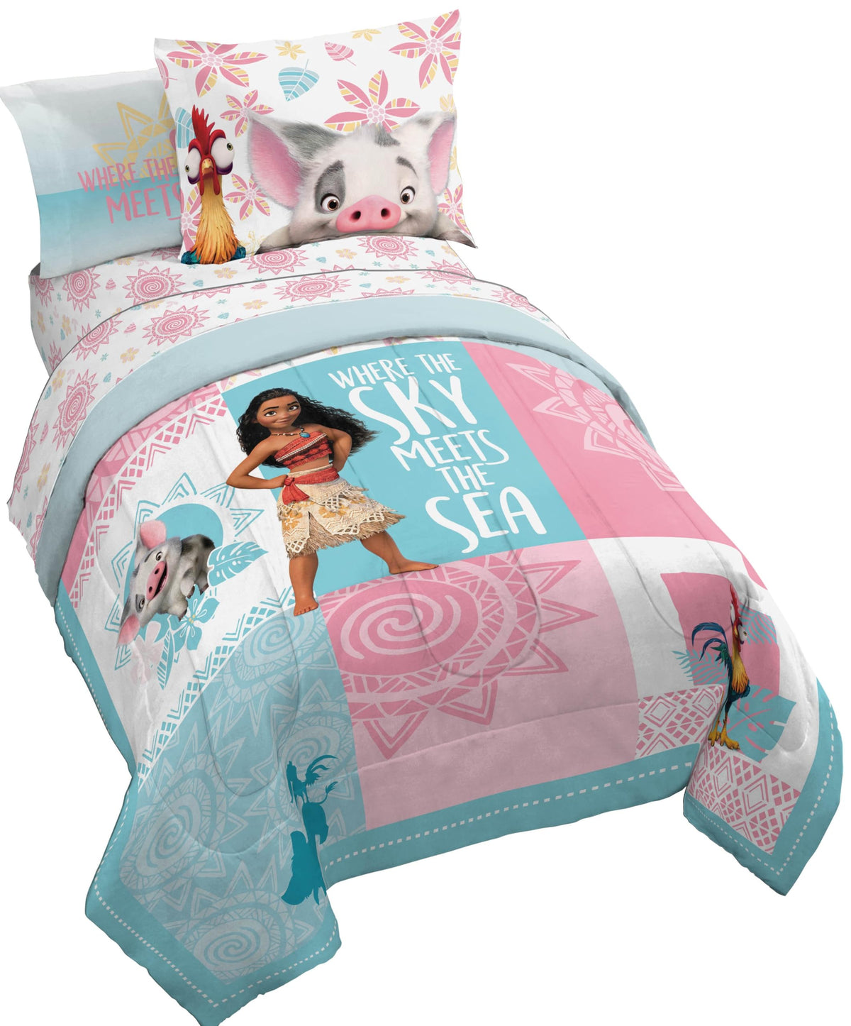 KPOP Demon Hunters Twin Comforter Set 5 Piece Kids Cartoon Bedding, Purple