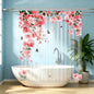 Clear Green Ivy Leaves Shower Curtain Liner, Transparent Plastic Nature Green Botanical Leaf Decorative Waterproof Shower Curtains for Bathroom, 72x72 Weighted Magnetic Shower Curtain Liner with Hooks