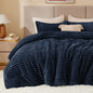 BEDELITE Fleece Queen Comforter Set, Fluffy Bed Set, Pink