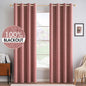 MIULEE 100% Blackout Linen Curtains for Bedroom 52x90 Inches Natural Beige