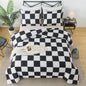 Caressma Black White Checkered Comforter Set, Twin Size Boys Bedding Set