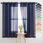 NICETOWN Semi Sheer Linen Ivory Curtains for Bedroom, W52xL84, 2 Panels