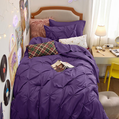 Bedsure 7-Piece King Size Comforter Set & Sheets, Grey King Bedding