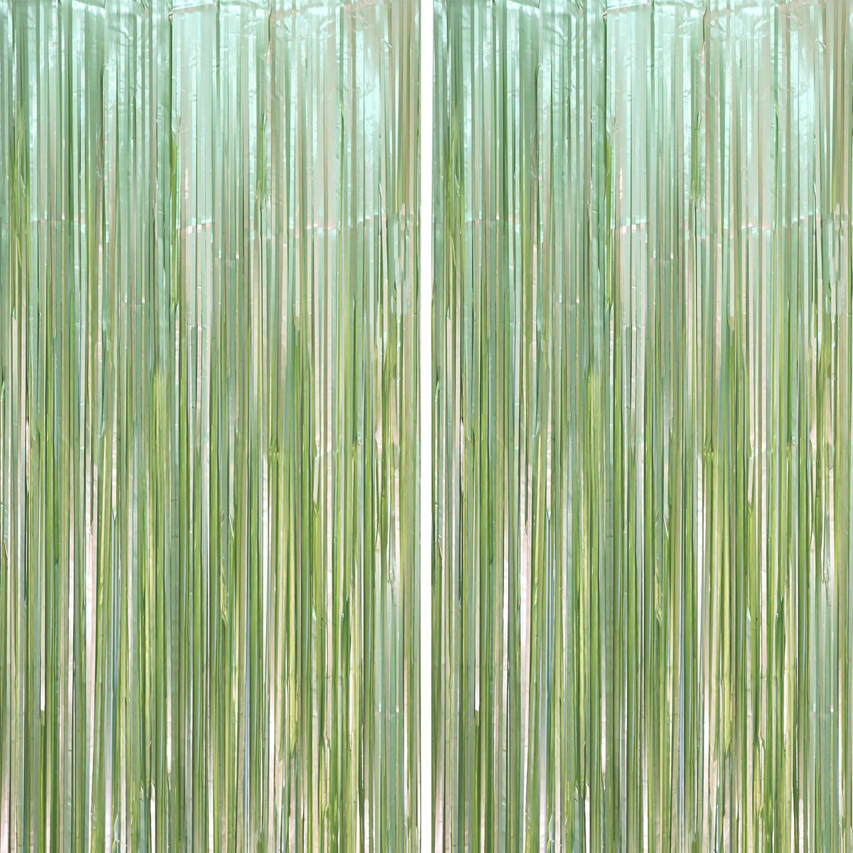 Voircoloria Laser Pink Foil Fringe Backdrop Curtains,3.3x6.6ft, 2 Pack
