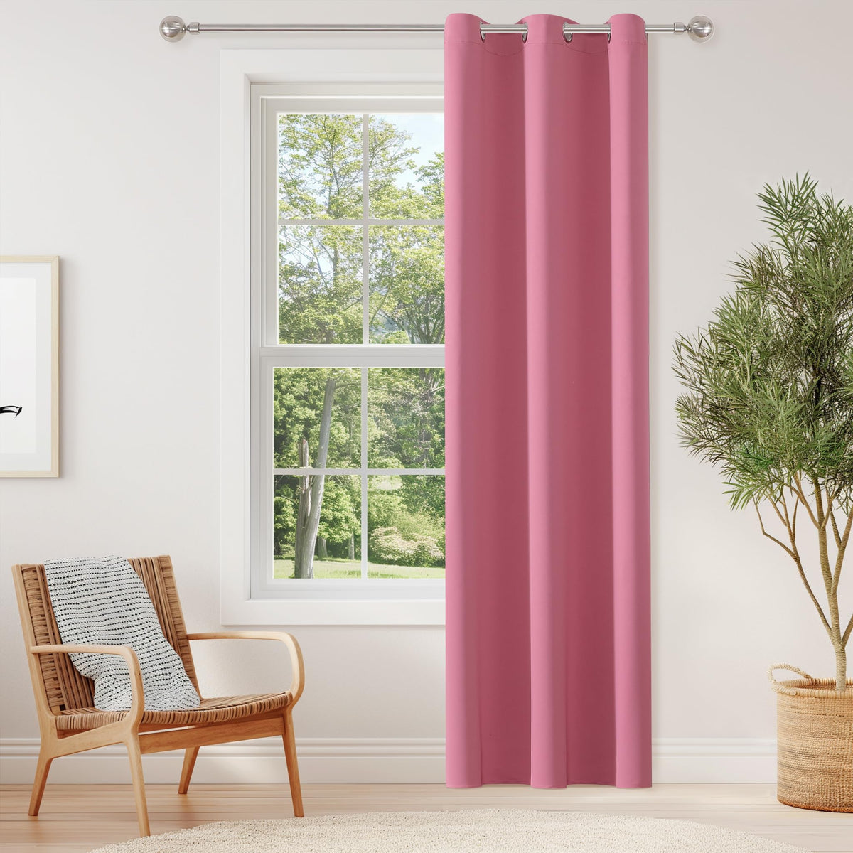 ChrisDowa Blackout Curtains Door Curtain for Doorway Privacy Closet Drapes