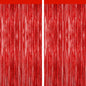 GCB 2Pack Black Metallic Tinsel Foil Fringe Curtain, Black Curtain Backdrop