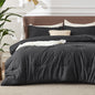 Bedsure Queen Size Comforter Sets, Beige Cationic Dyed Bedding Set 3 Pcs