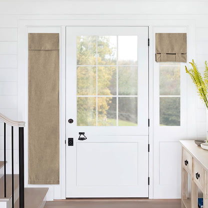 RYB HOME Tricia Room Darkening Curtains for French Door,Door Curtain Blinds