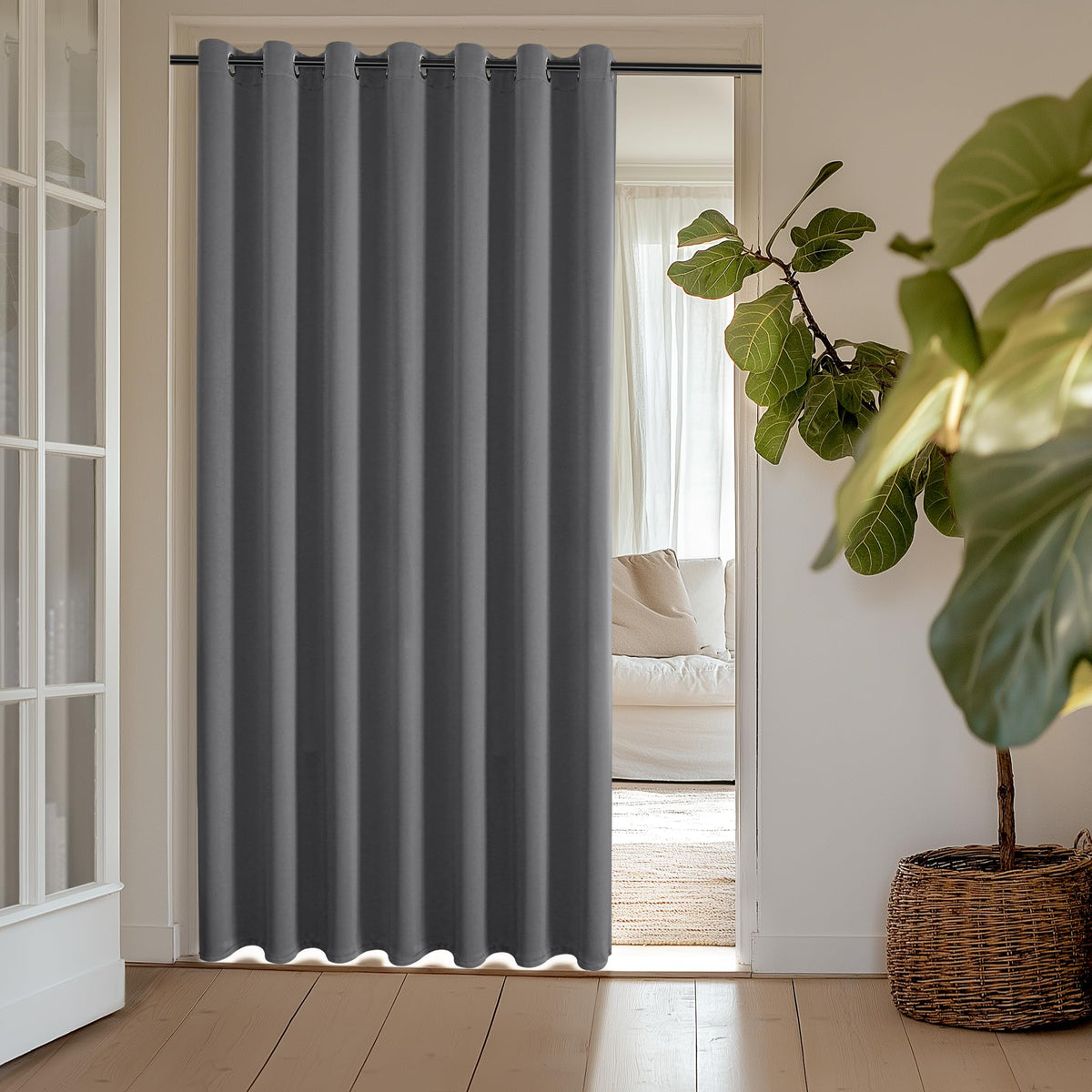 ChrisDowa Blackout Curtains Door Curtain for Doorway Privacy Closet Drapes