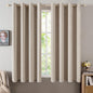 MIULEE 100% Blackout Linen Curtains for Bedroom 52x90 Inches Natural Beige