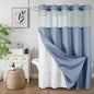 Colorful Star Sage Green No Hook Waffle Shower Curtain Set, 72 x 75 Inch