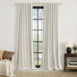 Guken Cream Linen Blackout Curtains 84 Inch Length 2 Panels Set for Living Room Bedroom Back Tab Thermal Insulated 100% Black Out Drapes Room Darkening Window Curtain Ivory Natural Beige