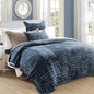 RECYCO Channel Box Stitch Velvet Quilt Set, King Size, Beige