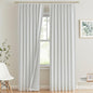Vision Home Natural Pinch Pleated Full Blackout Curtains Linen Blended Room Darkening Window Curtains 95 inch for Living Room Bedroom Thermal Insulated Pinch Pleat Drapes with Hooks 2 Panel 40"Wx95"L
