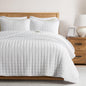 WDCOZY Cloud Soft Quilt Set, King Size, Light Beige, 3 Pieces 104x90 inches