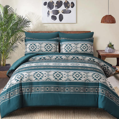 Anibedding Brown Full Size Comforter Set, 7 Pieces Boho Western Bedding Set