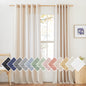 NICETOWN Semi Sheer Linen Ivory Curtains for Bedroom, W52xL84, 2 Panels