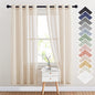 NICETOWN Semi Sheer Linen Ivory Curtains for Bedroom, W52xL84, 2 Panels