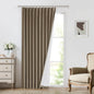 Vision Home Natural Pinch Pleated Full Blackout Curtains Linen Blended Room Darkening Window Curtains 95 inch for Living Room Bedroom Thermal Insulated Pinch Pleat Drapes with Hooks 2 Panel 40"Wx95"L