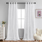 MYSKY HOME Kids Blackout Curtains for Boys Bedroom 84 Inch Long 100% Light Blocking Cute Curtains for Playing Room 2 Panels Grommet Nursery Drapes with Rainbow Pom Pom Sheer 2 Layered 50W x 84L