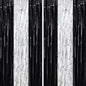 Voircoloria Laser Pink Foil Fringe Backdrop Curtains,3.3x6.6ft, 2 Pack