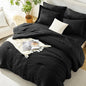 HIMEET Queen Comforter Set, 7-Piece Seersucker Bed in a Bag, Beige