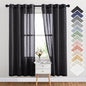 NICETOWN Semi Sheer Linen Ivory Curtains for Bedroom, W52xL84, 2 Panels
