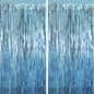Voircoloria Laser Pink Foil Fringe Backdrop Curtains,3.3x6.6ft, 2 Pack