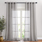 NICETOWN Semi Sheer Linen Ivory Curtains for Bedroom, W52xL84, 2 Panels