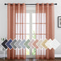 NICETOWN Semi Sheer Linen Ivory Curtains for Bedroom, W52xL84, 2 Panels