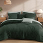 Monbix Queen Comforter Set - 7 Pieces Soft Bed in a Bag Queen Bedding Sets