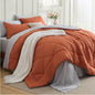 Bedsure Bed in a Bag Full Reversible Bed Set 7 Pieces Grey/Light Grey