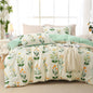 MUXHOMO Duvet Cover King Size, 3-Piece Floral Grey-Blue Bedding Set