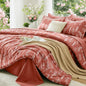MUXHOMO Queen Comforter Set, 7-Piece Floral Bed in a Bag, Sage Green