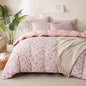Comforter Queen Set Grid Black 100% Soft Washed Microfiber Jacquard 3 Pieces Grid Bedding Sets Grey White Comforter Queen for All Seasons and 2 Pillowcases Comfort Breathable