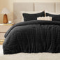 BEDELITE Fleece Queen Comforter Set, Fluffy Bed Set, Pink